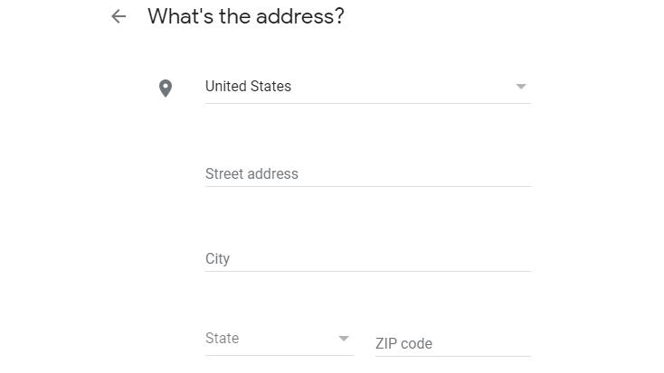 bizguide register your business on google enter your address
